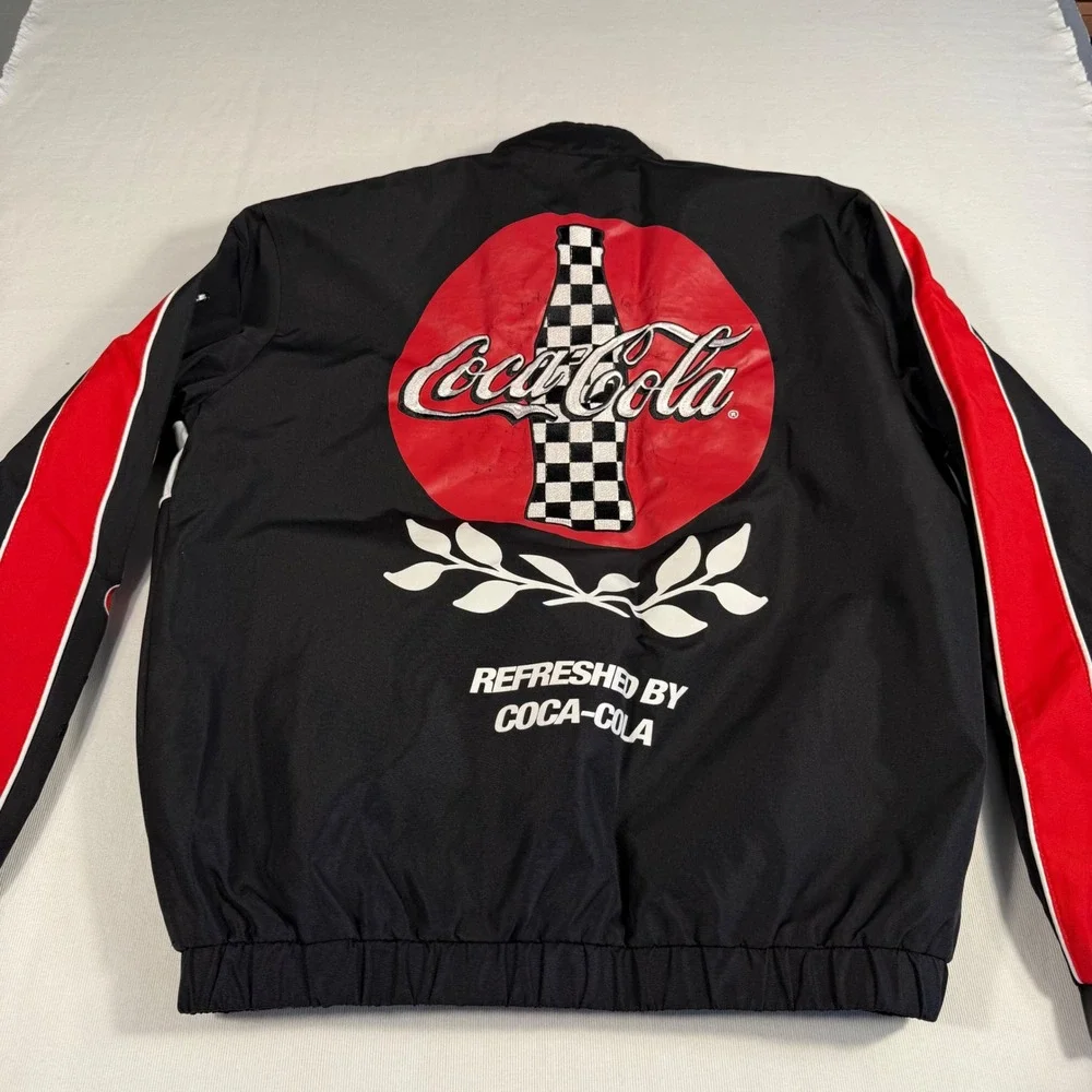 Coca-Cola XS Racing Jacket Y2K Motorsports NASCAR Checkered Logo‎ Racingcore